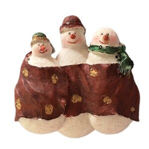 Charming Snowman Trio Figurine - Red and Green